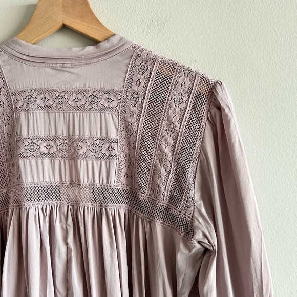 Free People Esme Button-Down Blouse | Lavender Mauve | Size Small | New with Tag - Picture 12 of 16